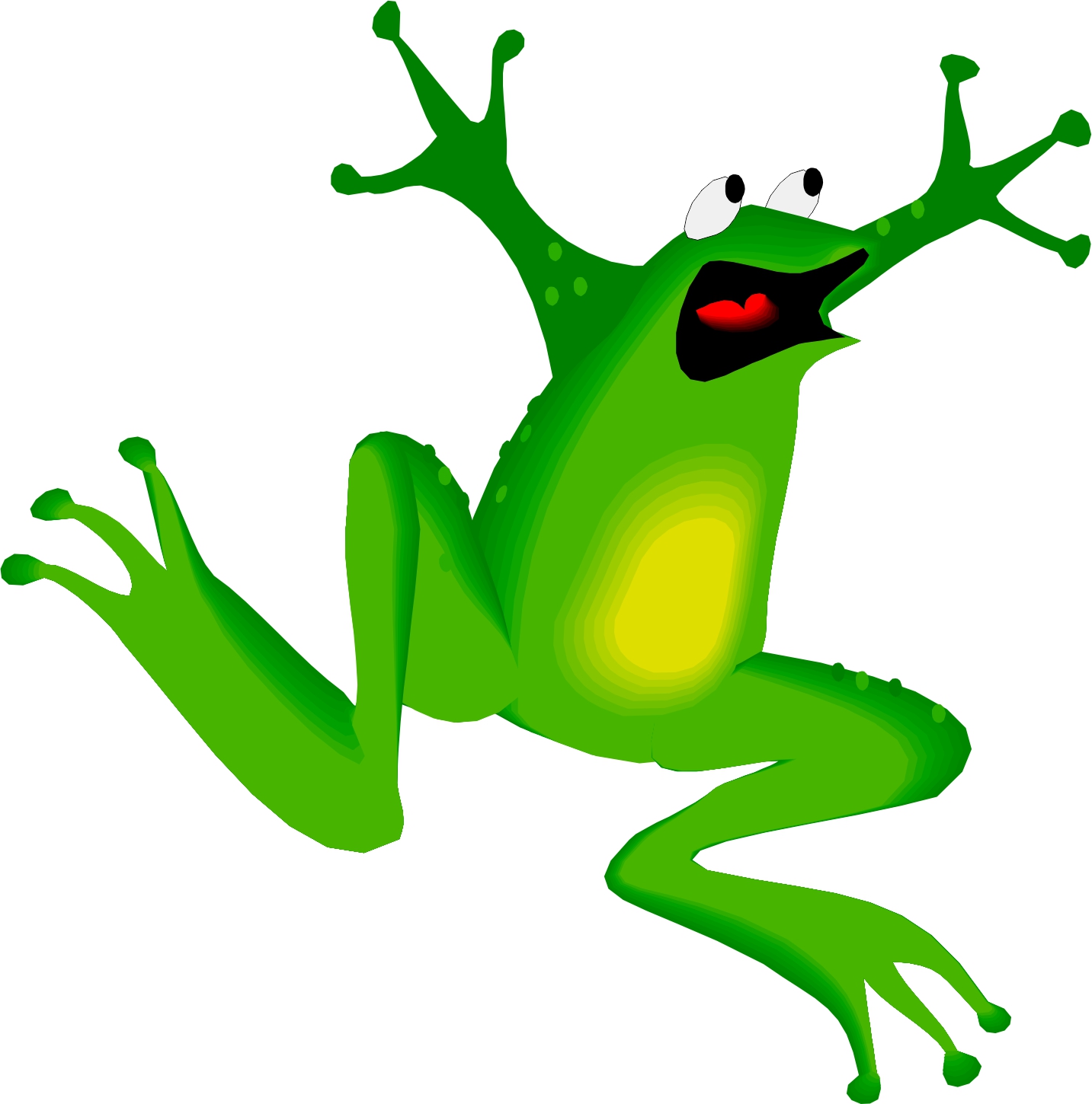 1433x1450 Free Hopping Frog Clipart Image