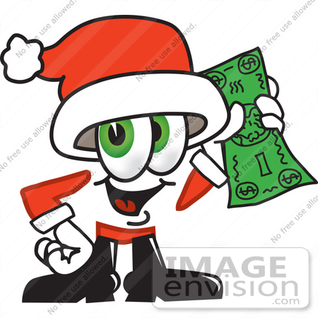 450x450 Cliprt Graphic Of Santa Claus Cartoon Character Holding