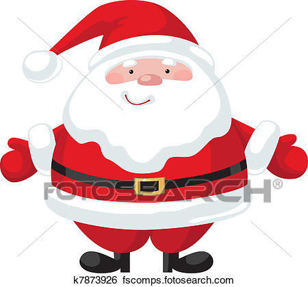 450x419 Clip Art Of Cartoon Santa Claus K7873926