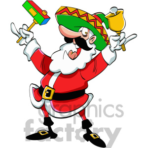 300x300 Mexican Santa Claus Cartoon