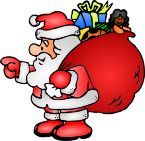 299x291 Santa Claus With His Bag Clip Art