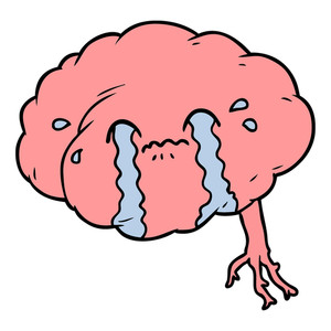 300x300 Cartoon Impressed Brain Royalty Free Stock Image