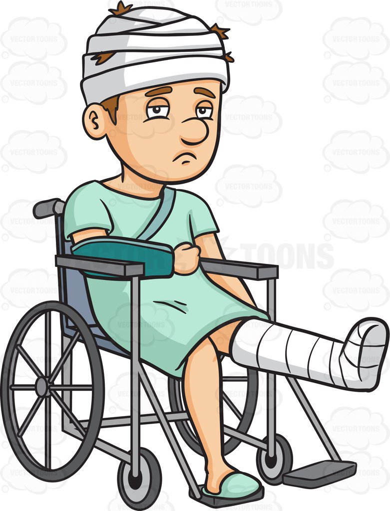 781x1024 A Sad Injured Man In A Wheelchair Cartoon Clipart
