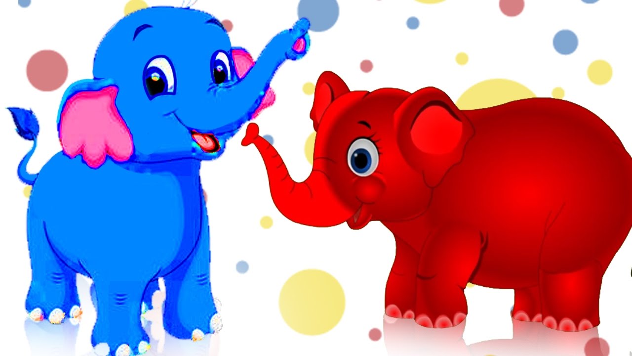 1280x720 Learn Colors With Elephant Cartoon For Children Colors Animals