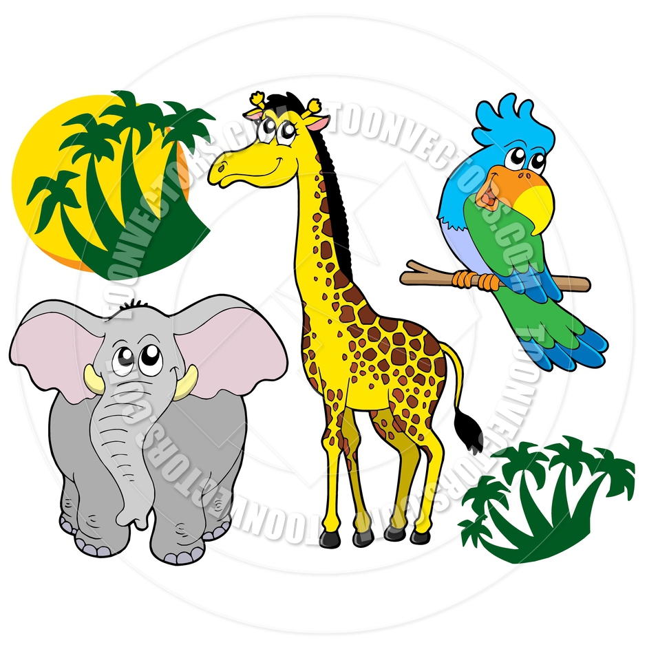 940x940 Cartoon African Animals Collection By Clairev Toon Vectors Eps
