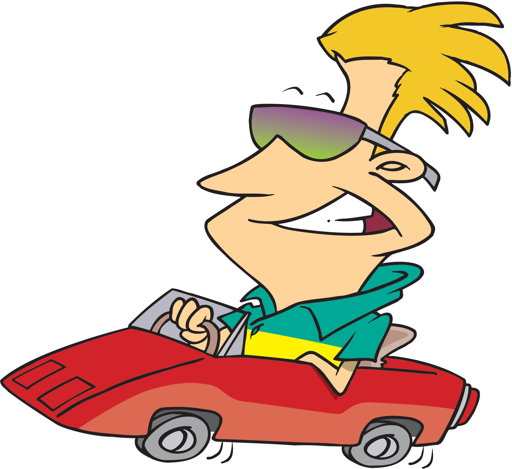 2000x1829 Cartoon Car Driving