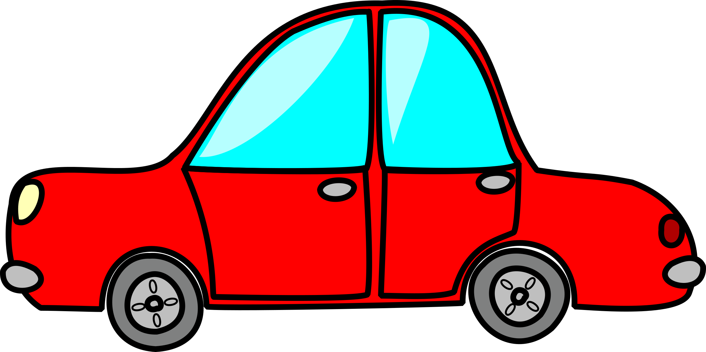 2400x1198 Red Cartoon Car Png Clipart