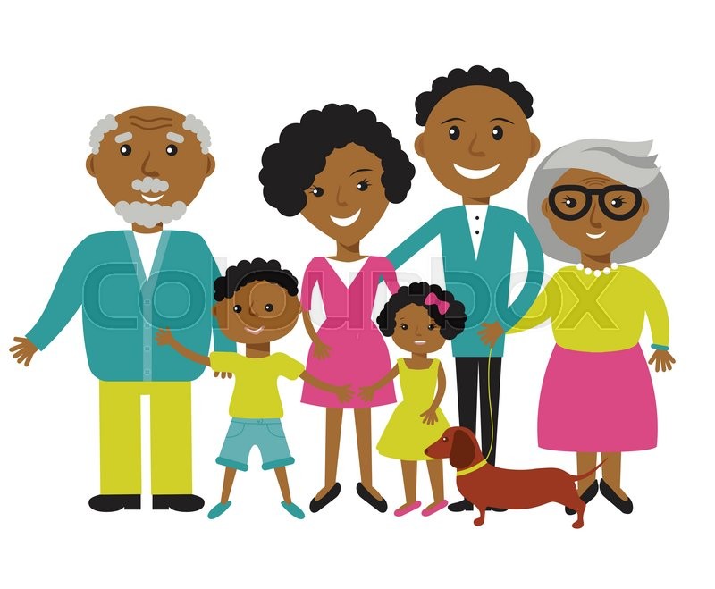 800x659 Happy African American Family Of Four Members Parents,their Son