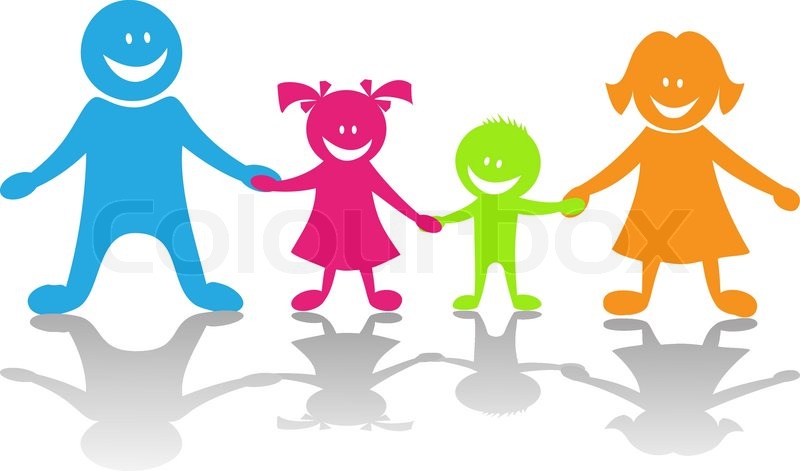 800x471 Happy Family. Cartoon Vector Illustration Stock Vector Colourbox