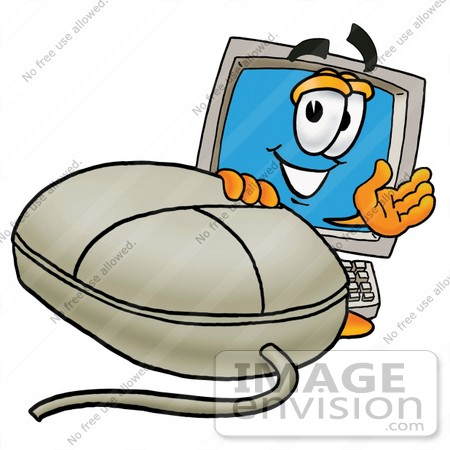 450x450 Cliprt Graphic Of Desktop Computer Cartoon Character