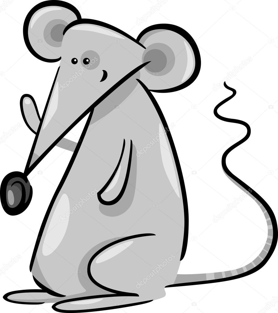 910x1023 Cute Gray Mouse Cartoon Illustration Stock Vector Izakowski