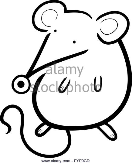 435x540 Black White Cute Cartoon Mouse Stock Photos Amp Black White Cute