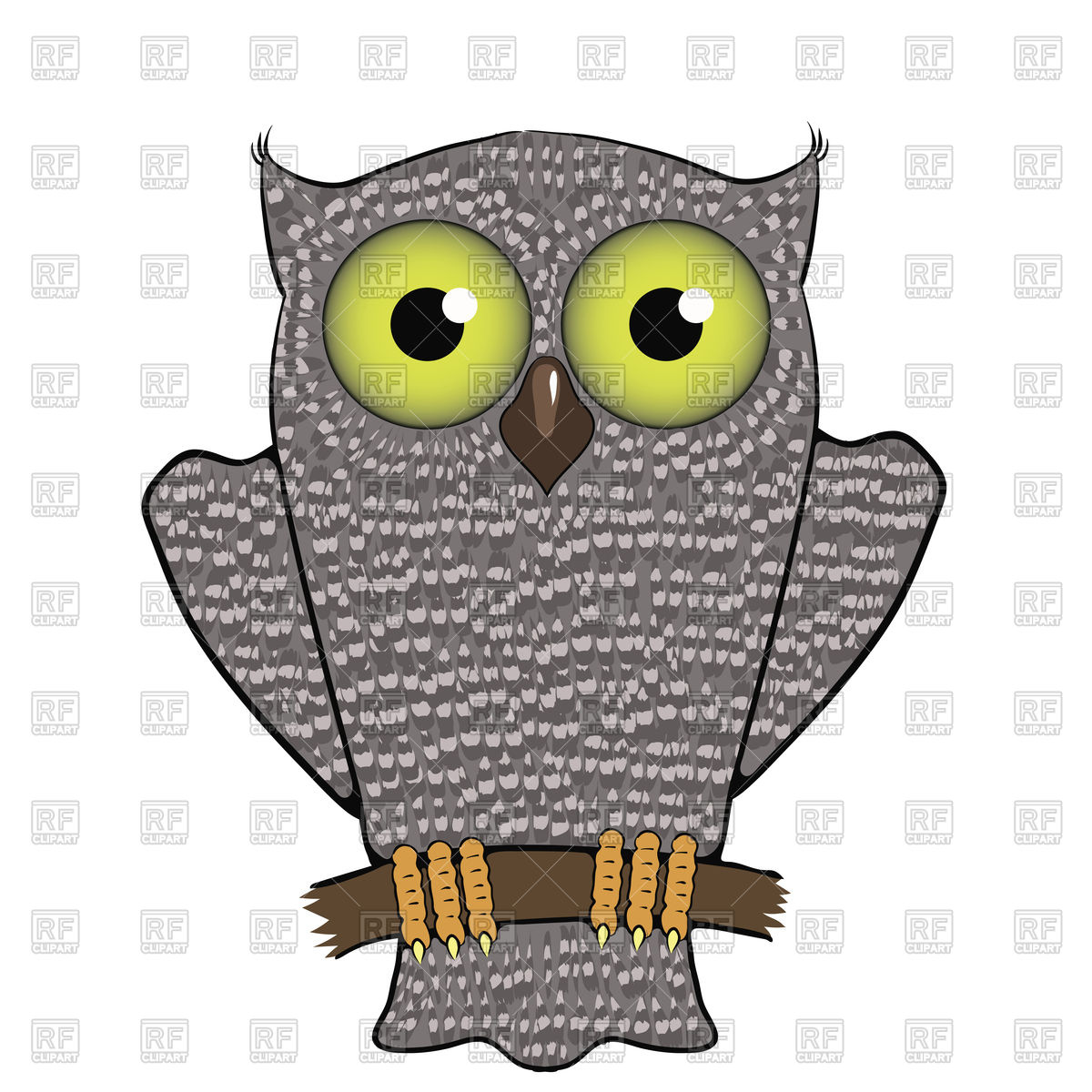 1200x1200 Cartoon Owl Royalty Free Vector Clip Art Image