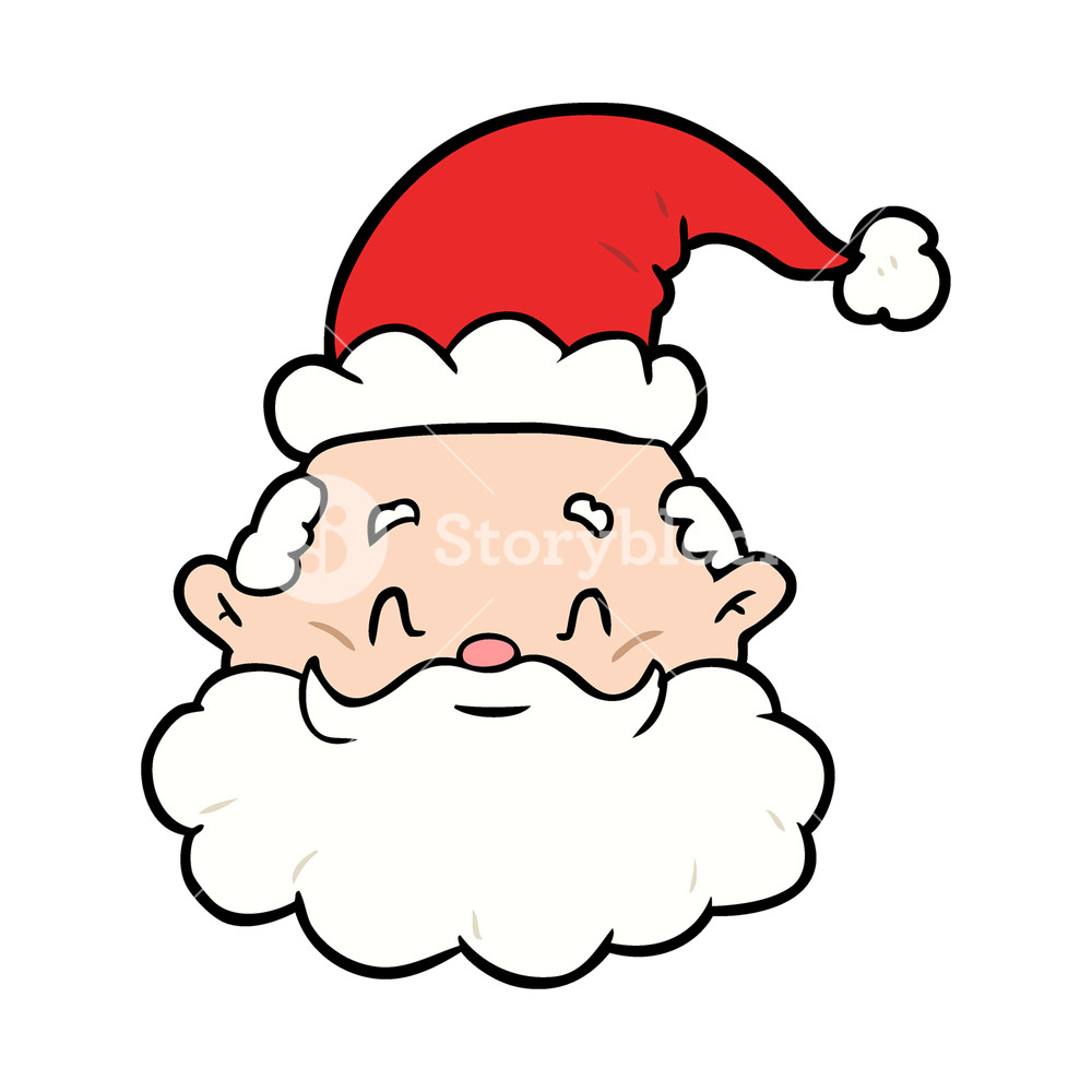 1000x1000 Cartoon Santa Claus Face Royalty Free Stock Image