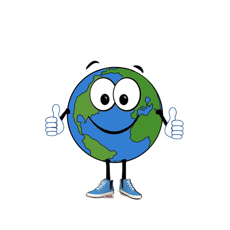 768x768 Cartoon Globe