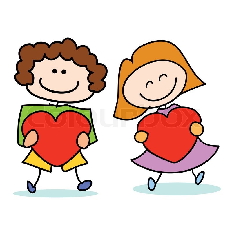 800x800 Happy Kids Cartoon Hand Drawn Stock Vector Colourbox