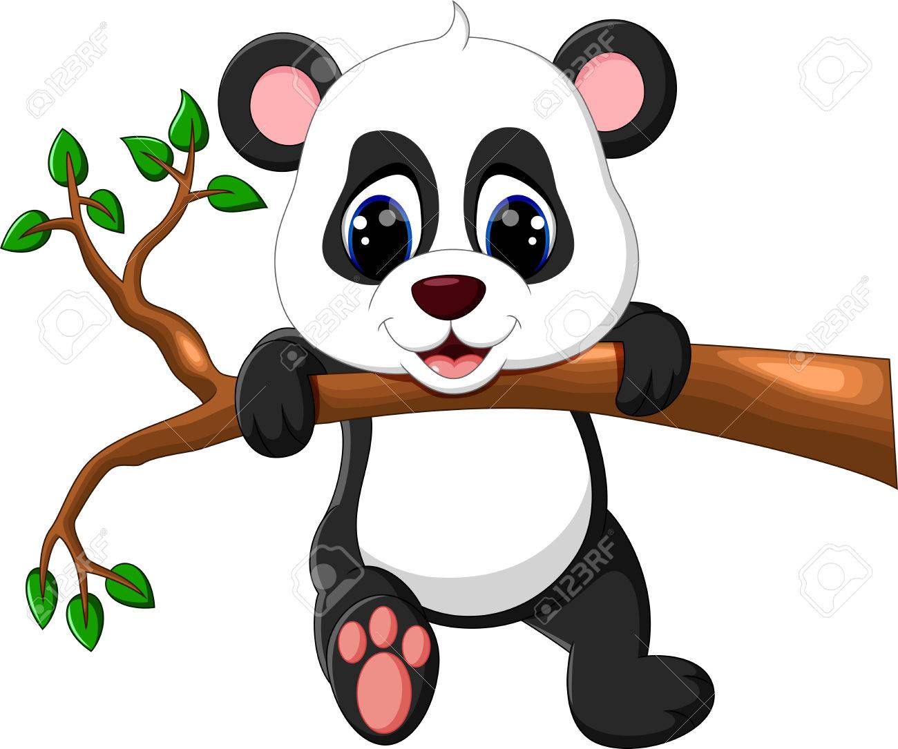 1300x1085 Cute Baby Panda Cartoon Stock Photo, Picture And Royalty Free