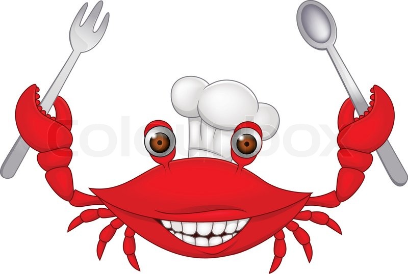 800x538 Crab Chef Cartoon Stock Vector Colourbox