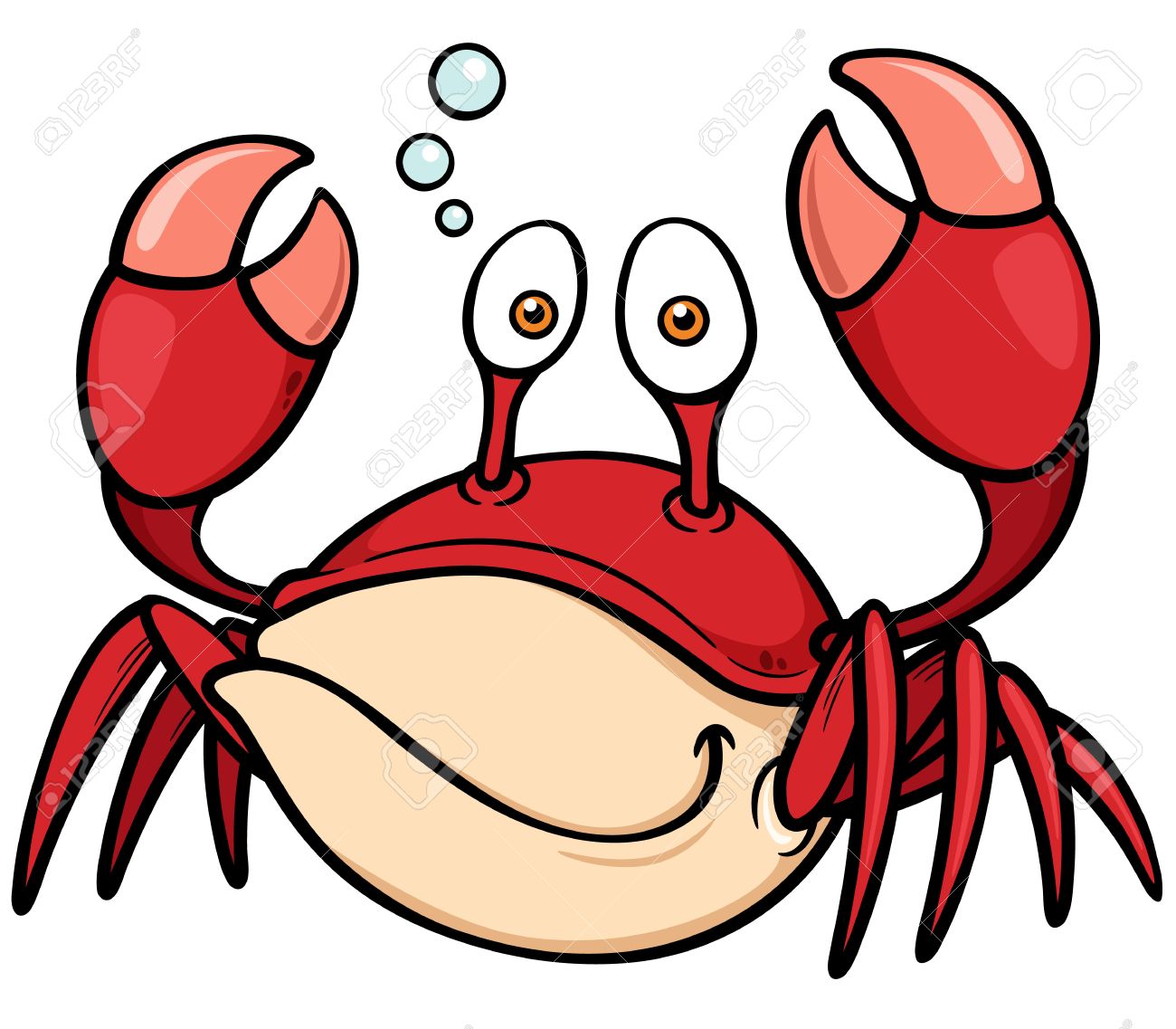 1300x1137 Vector Illustration Of Cartoon Crab Royalty Free Cliparts, Vectors