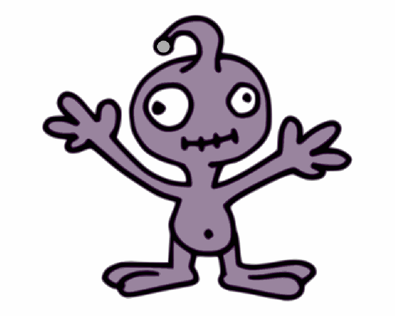 800x640 Alien, Cartoon, Purple, Cute, Aliens, Invader, Tiny