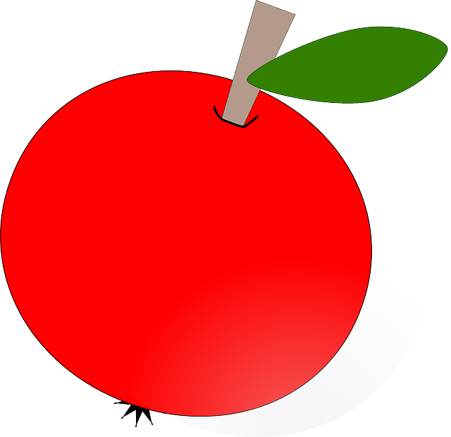 640x620 Red, Apple, Food, Fruit, Apples, Cartoon, Round, Plant Clipart