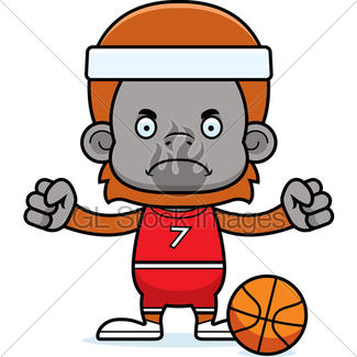 325x325 Cartoon Angry Basketball Player Gorilla Gl Stock Images