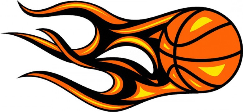 780x361 Clipart Basketball With Flames