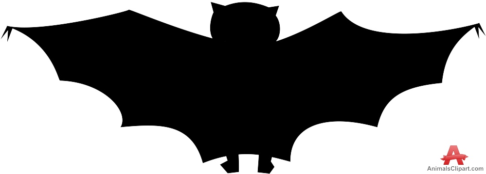 999x359 Silhouette Of Bat Cartoon Character Free Clipart Design Download