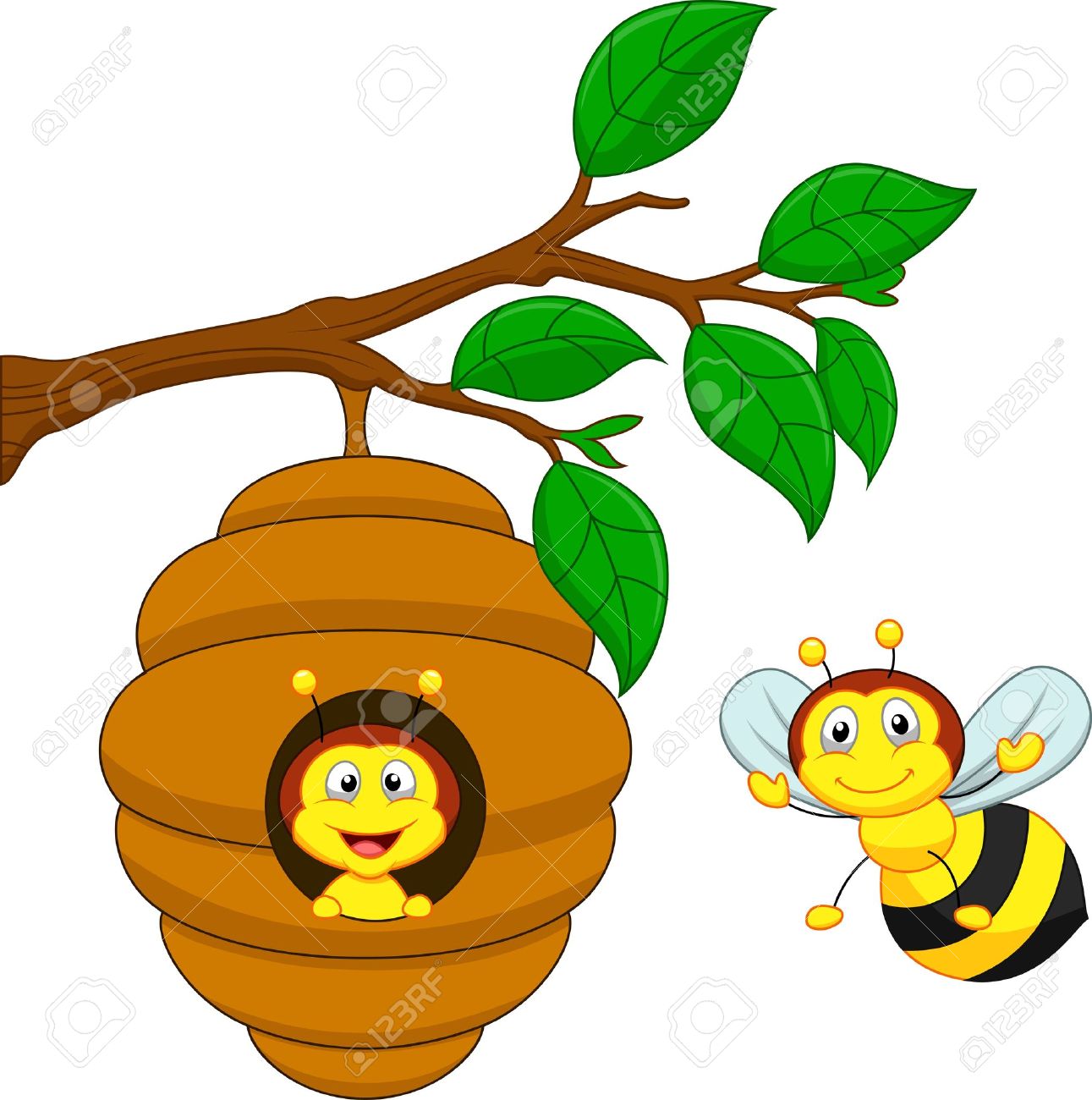 1291x1300 Cartoon A Honey Bee Comb Royalty Free Cliparts, Vectors,