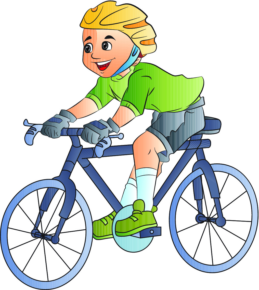1016x1138 Boy Riding Bikes Clipart