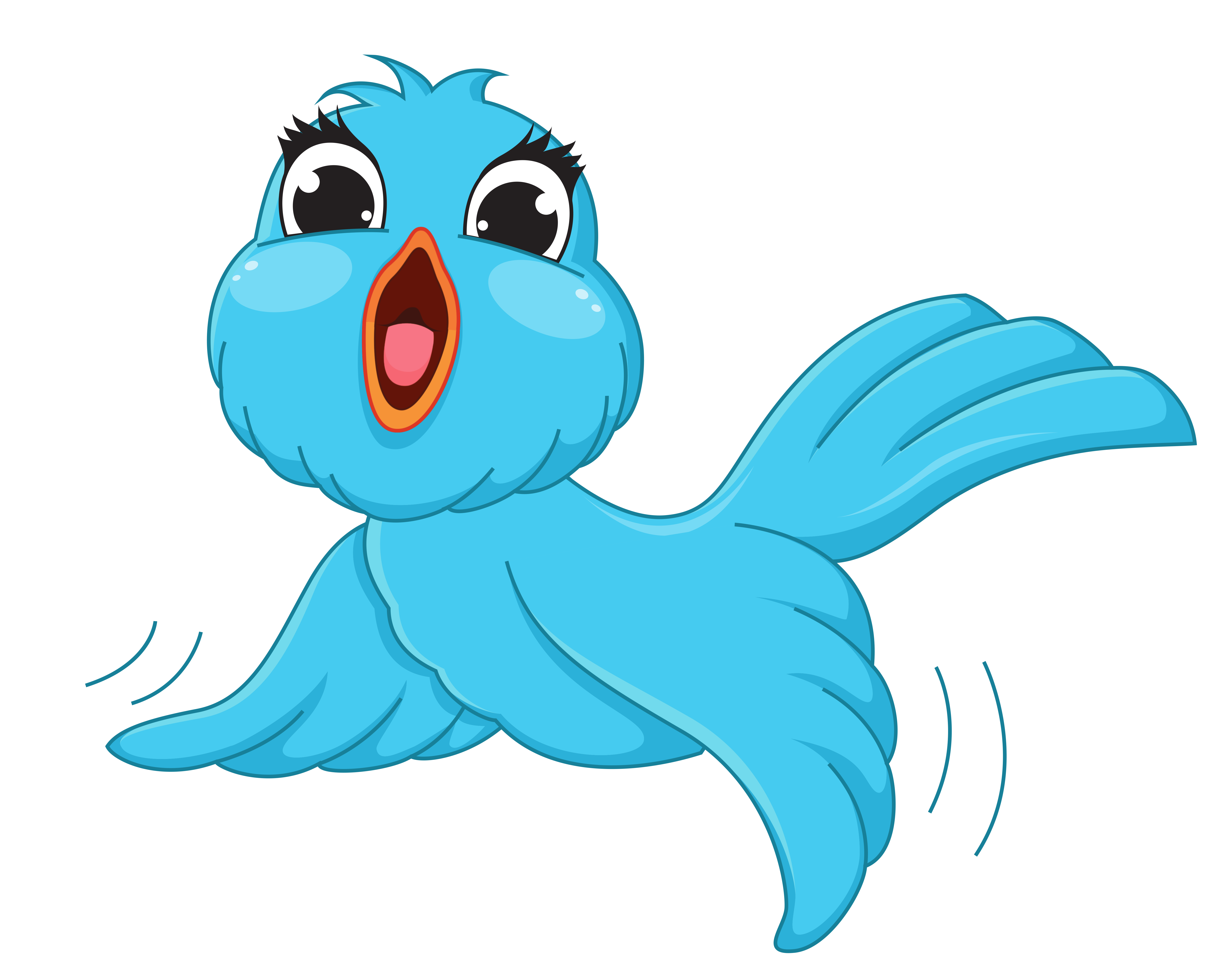 6053x4800 Cartoon Bird Clipart