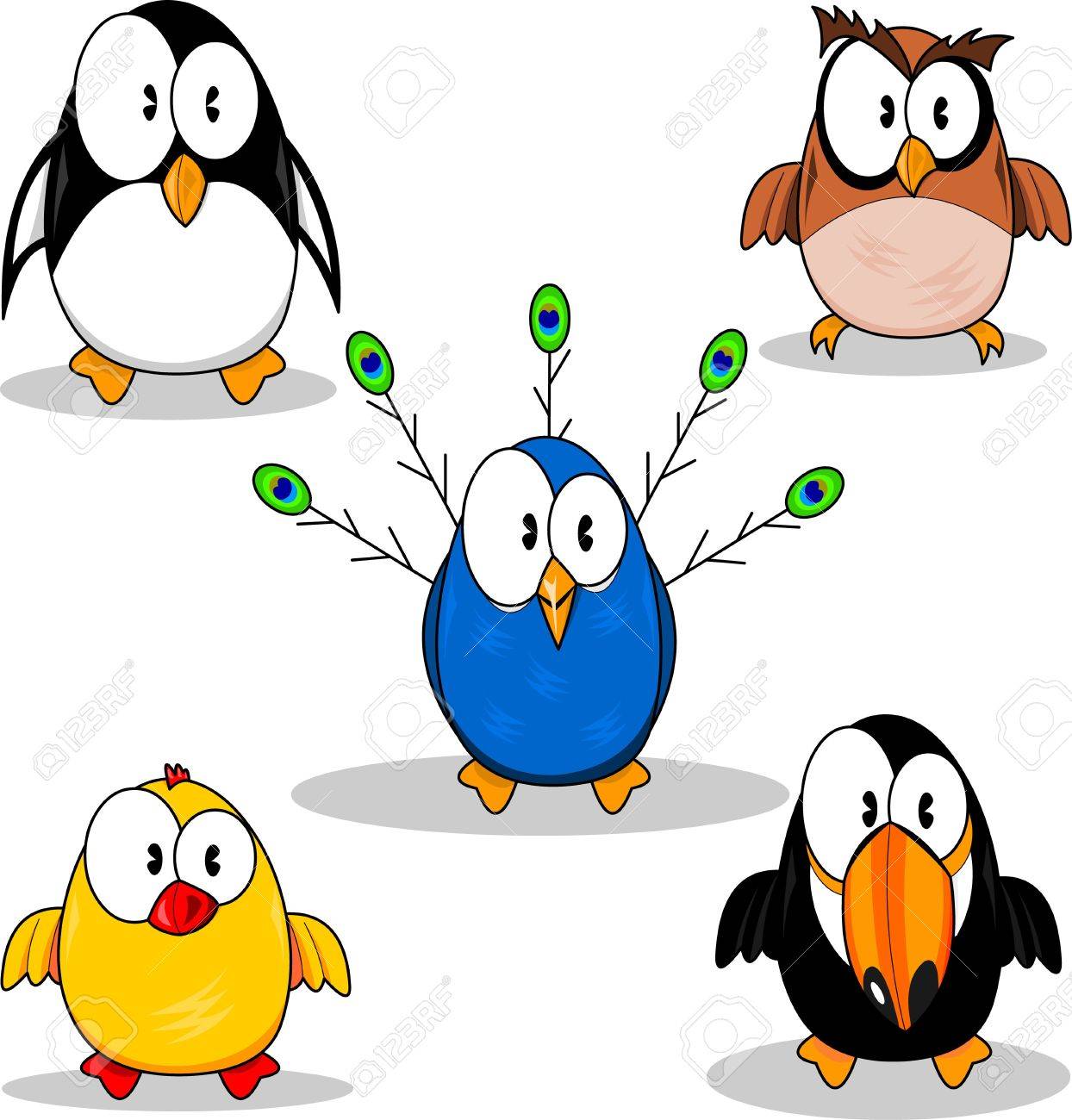 1244x1300 Cartoon Birds Royalty Free Cliparts, Vectors, And Stock