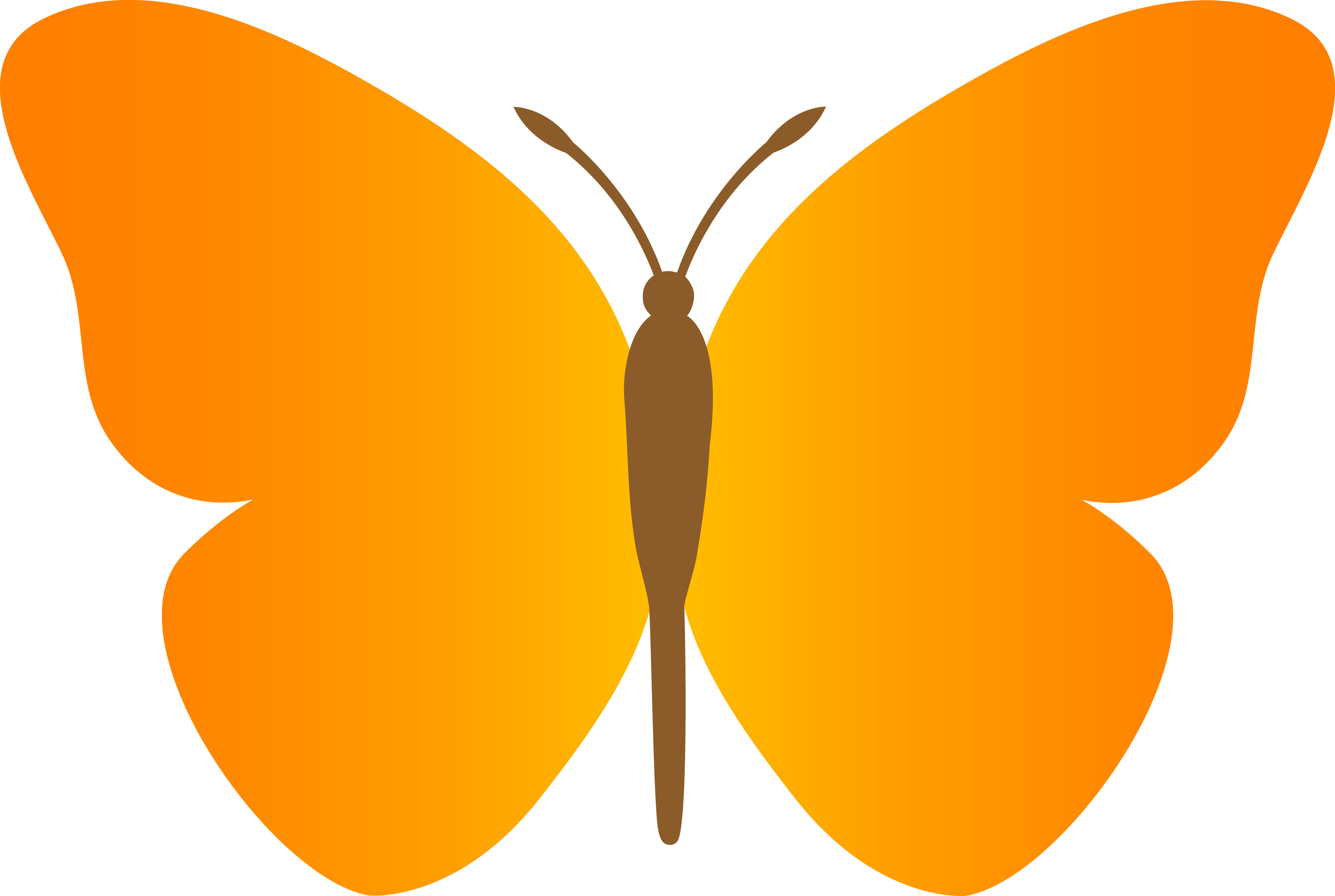 5381x3614 Drawn Cartoon Butterfly