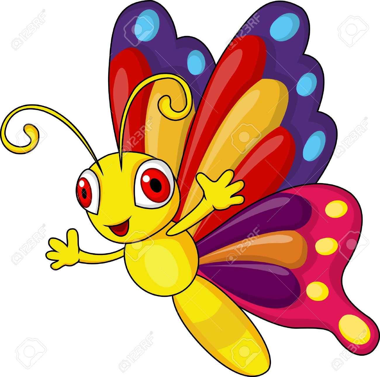 1300x1289 Funny Butterfly Cartoon Royalty Free Cliparts, Vectors, And Stock