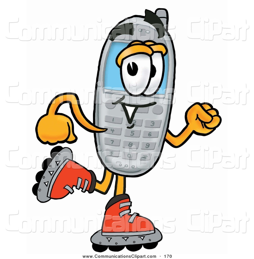1024x1044 Communication Clipart Of A Happy Wireless Cellular Telephone