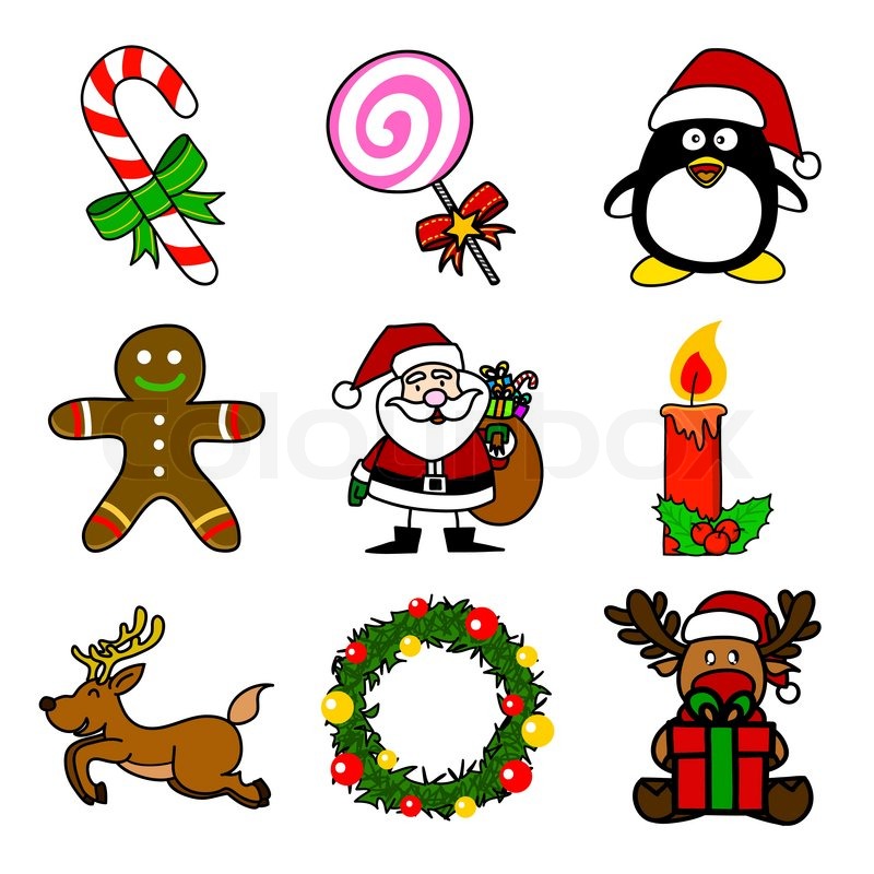 800x800 Christmas Cartoon Stock Vector Colourbox