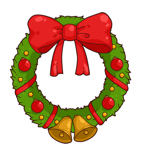 479x518 Clipart Christmas Wreath