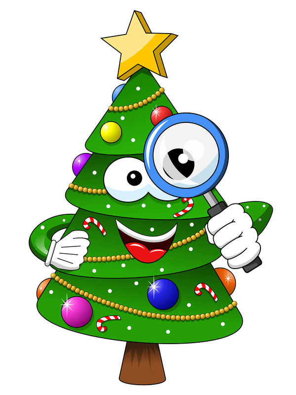 600x800 Funny Cartoon Christmas Tree Vector 05