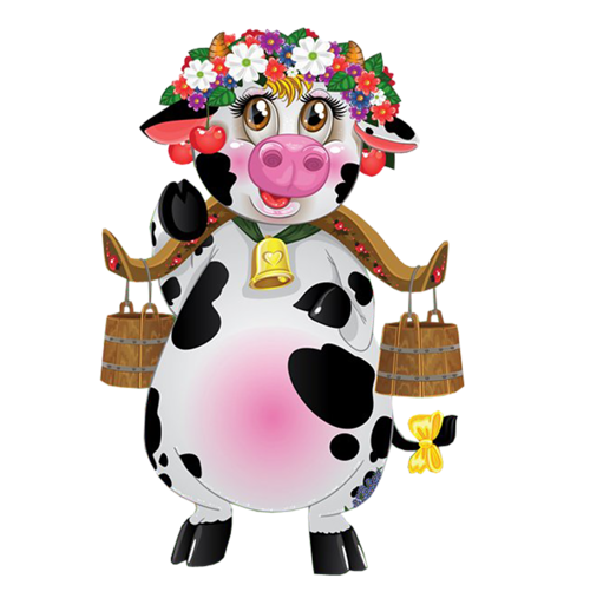 600x600 Cartoon Cows