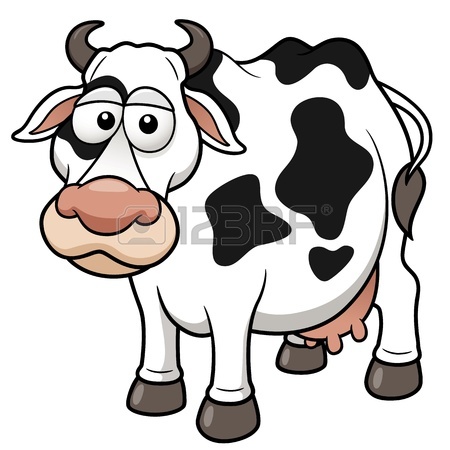 450x450 Vector Illustration Of Cow Cartoon Royalty Free Cliparts, Vectors