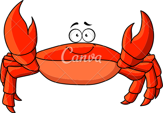 550x382 Fun Smiling Red Cartoon Crab
