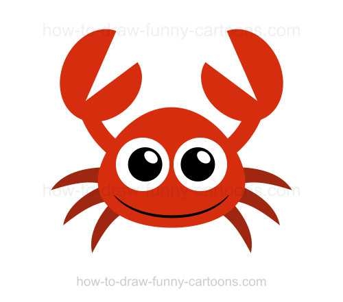 500x441 How To Draw A Crab On Picture Of A Cartoon Crab