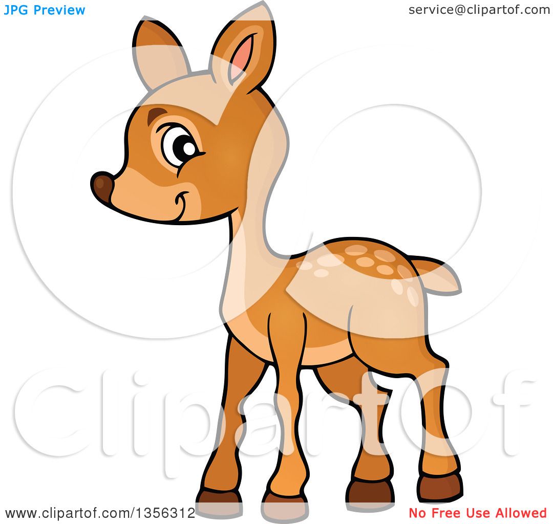 1080x1024 Clipart Of A Cartoon Cute Deer Family By A Feeder In The Snow