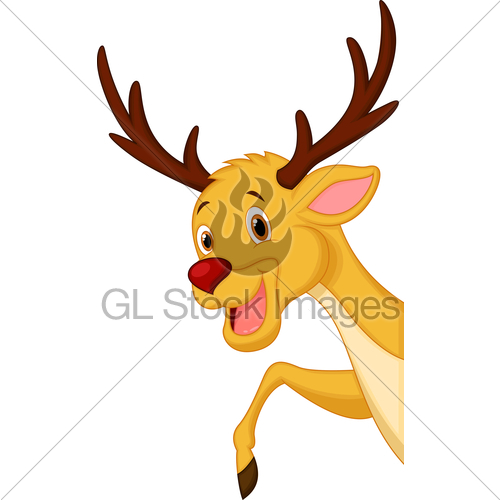 500x500 Cute Deer Head Cartoon Gl Stock Images