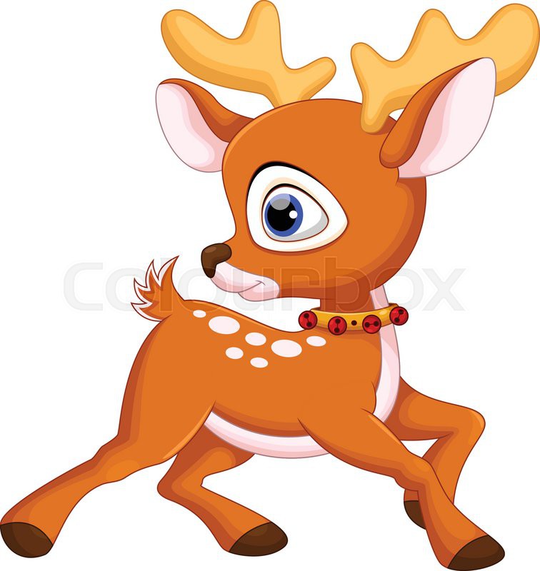 756x800 Cute Baby Deer Cartoon Stock Vector Colourbox