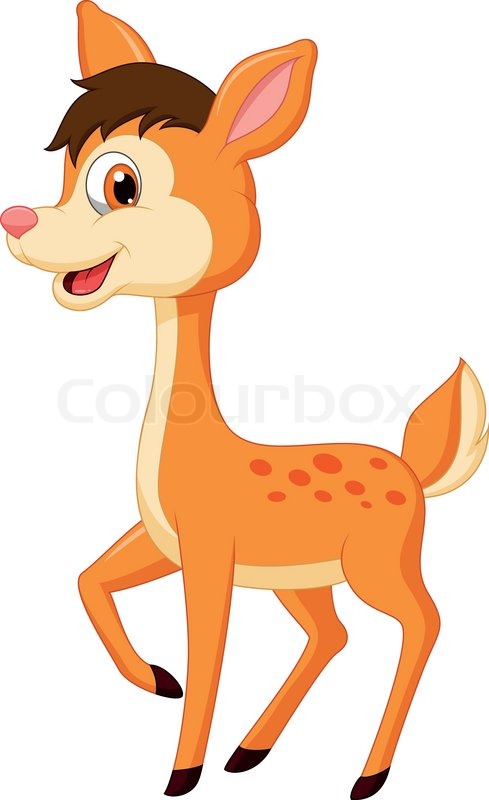 489x800 Cute Deer Cartoon Stock Vector Colourbox