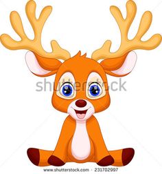 236x252 Cute Deer Cartoon Vector Insp. Art Animals Deer