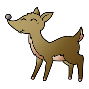 300x300 Deer Charging Side Cartoon Royalty Free Stock Image