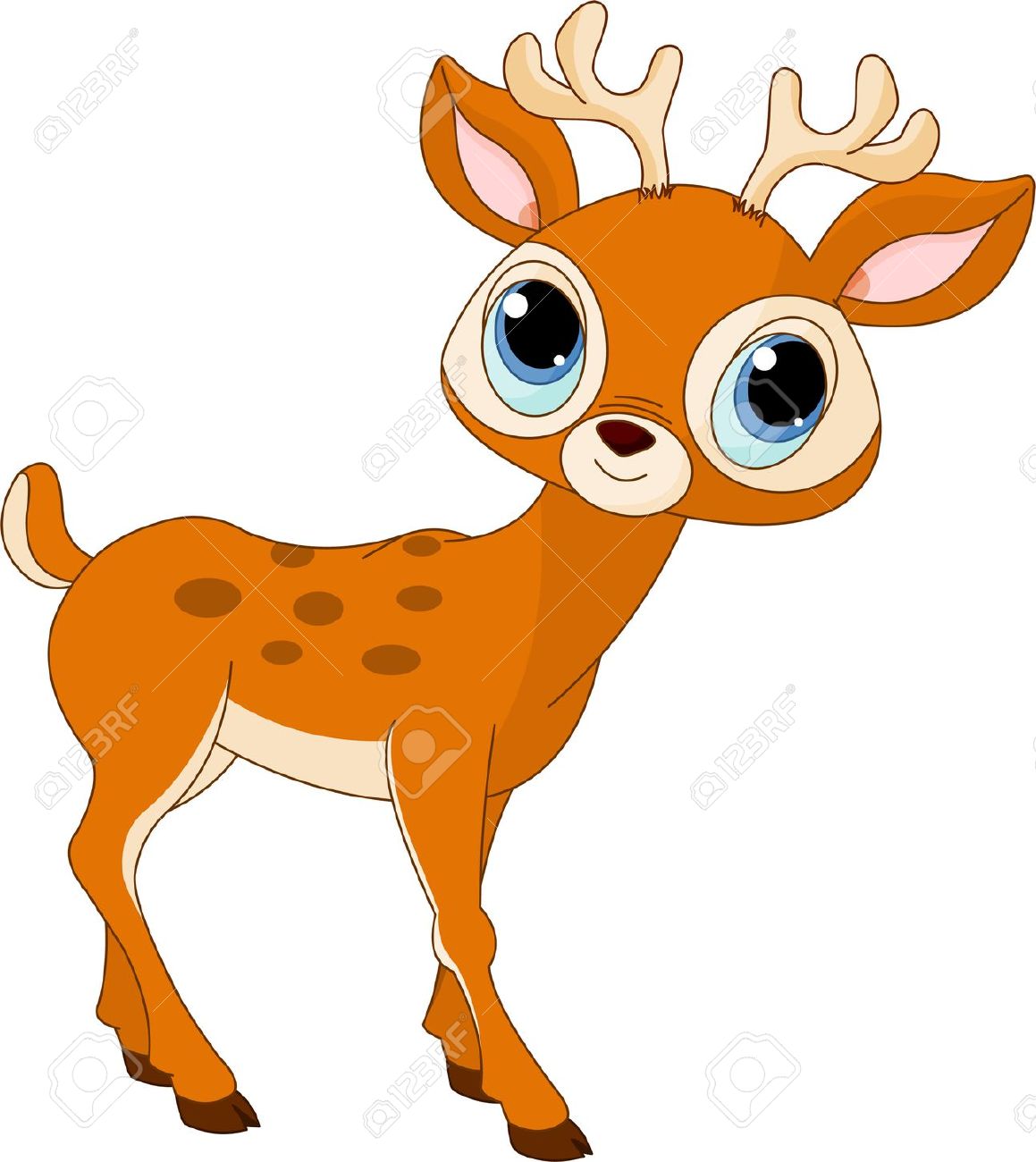 1159x1300 Of Beautiful Cartoon Deer Stock Vector Animals Id 32211 Clipart