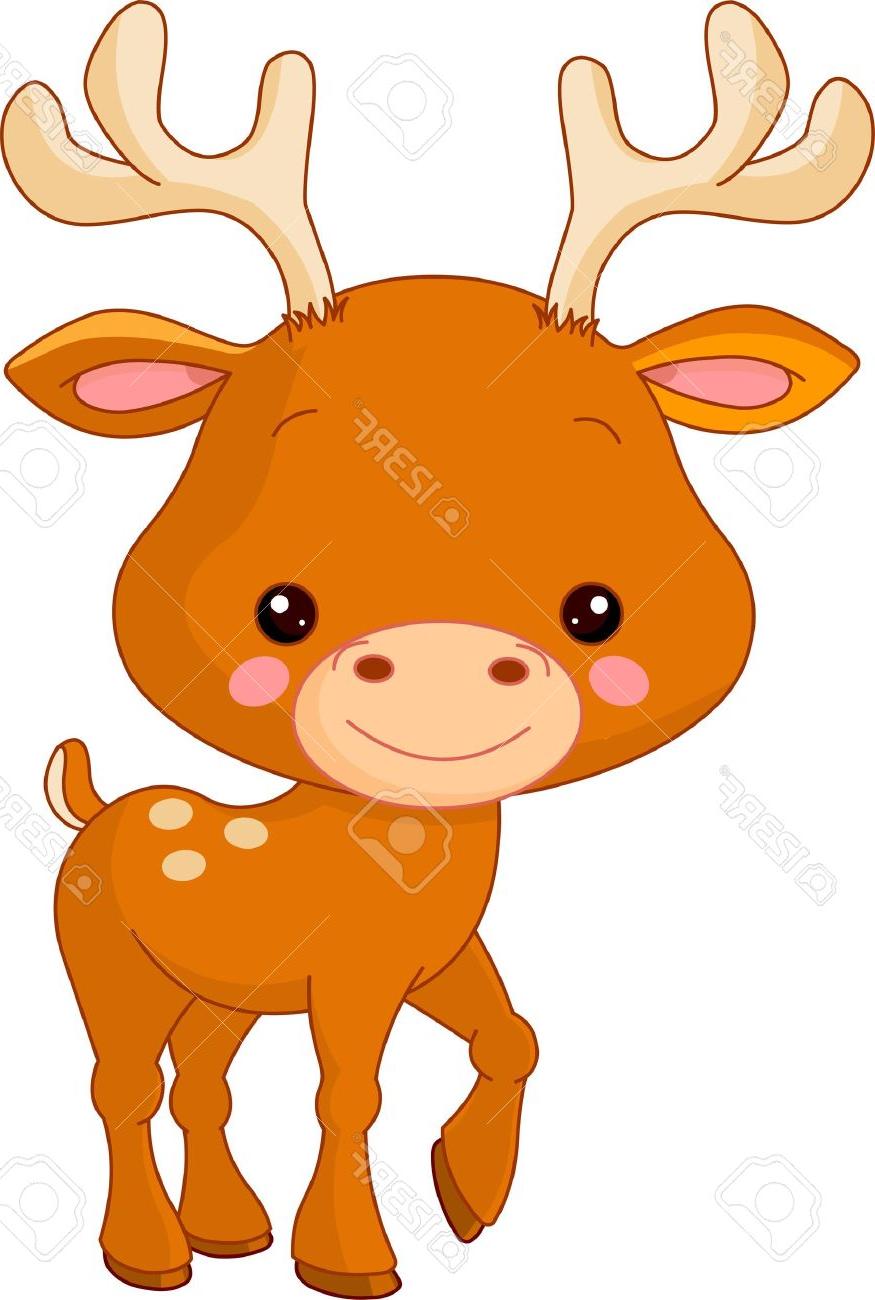 875x1300 Best Hd Fun Zoo Illustration Of Cute Deer Stock Vector Cartoon
